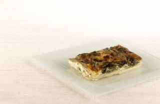 Molde de papas y acelgas gratinadas